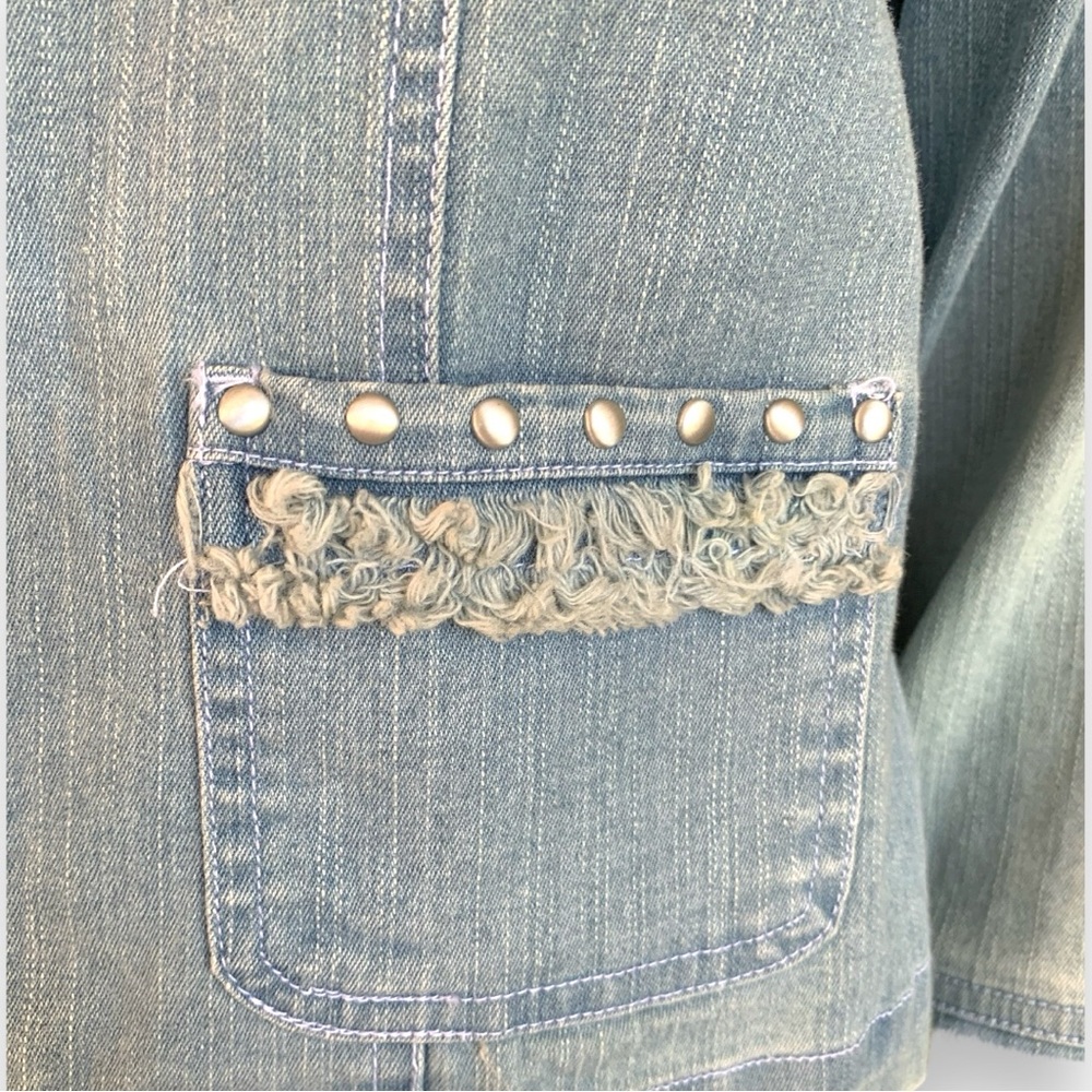 Ruby Rd. Studded Fringe Accented Open Front Crop … - image 7